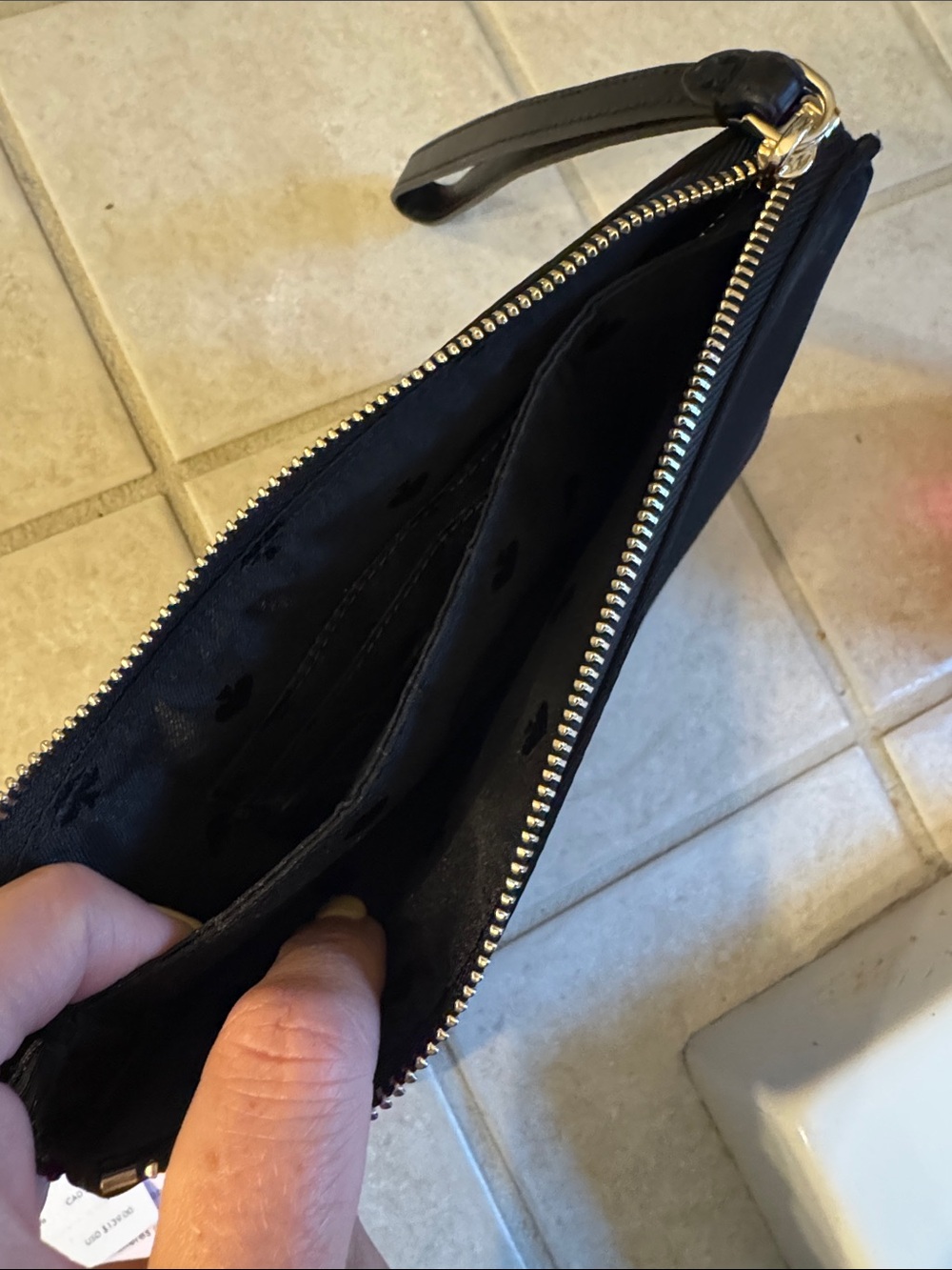 kate spade Chelsea the little better nylo black wristlet - Picture 4 of 7